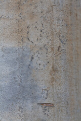 Rusted steel plate. Abandoned house, ruins. Metal. Background material.