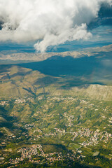 Aerial view of Dalmatian region in Croatia