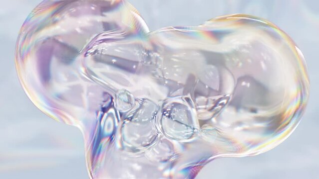 Transforming liquid blobs in a metaball animation. 3D Abstract Colorful Metaballs in the background. in 4K Ultra-HD. a seamless, looped 3D animation. 