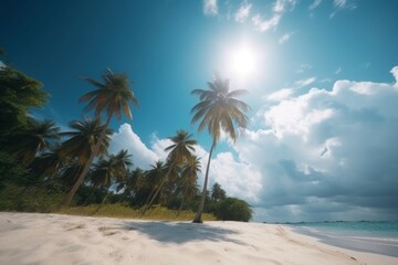 Obraz na płótnie Canvas Tropical sea sand. Generate Ai