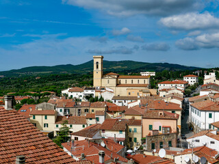 Fototapeta premium Landscape on the village of Castiglioncello Tuscany Italy