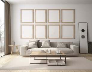 Living room, Large paintings, Blank canvas, Wall art,