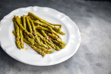 green bean asparagus healthy meal food snack on the table copy space food background rustic top view 