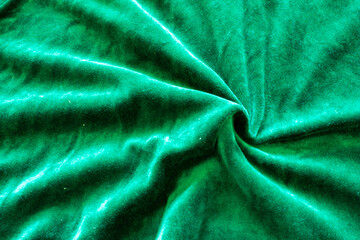 dark green velvet fabric, crumpled fabric texture