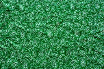 turkish cucumber pattern, green fabric texture