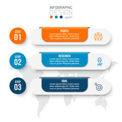 Infographic template business concept with workflow.
