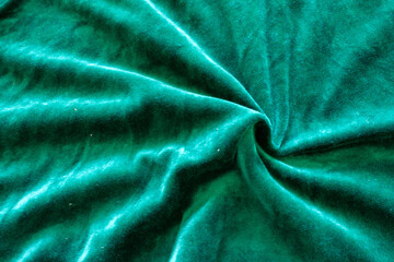 dark green velvet fabric, crumpled fabric texture