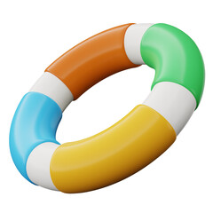 floating ring 3d illustration