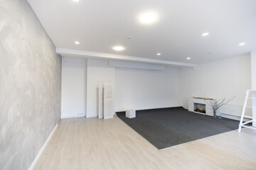 empty room, white large office space