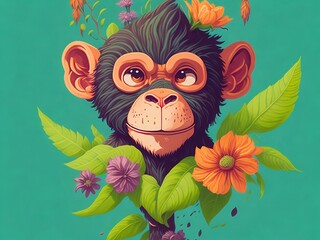 monkey, generated by AI