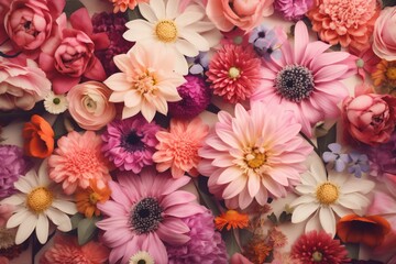 watercolor blossom flower color bokeh pastel peonies background spring valentine design. Generative AI.