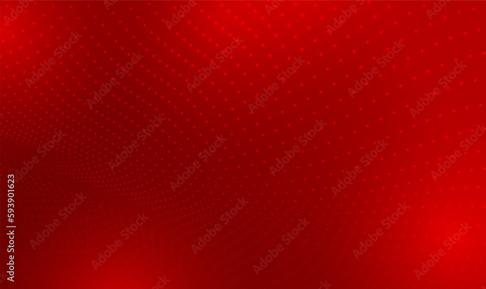 Poster abstract digital technology futuristic many dots particles on red background. digital data structure