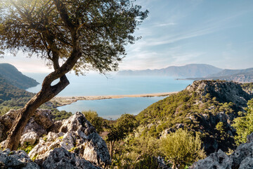 Amazing Iztuzu Beach in Turkey - view from above.