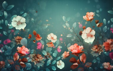 Fototapeta na wymiar valentine watercolor color design blossom peonies spring flower background pastel bouquet. Generative AI.
