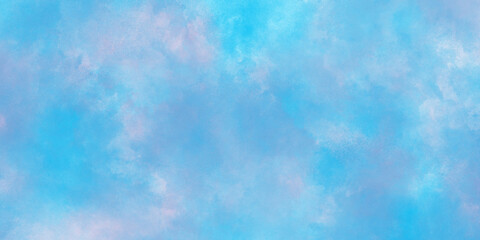 blue watercolor painted blurry and defocused Cloudy Blue Sky Background, blurred and grainy Blue powder explosion on white background, Classic hand painted Blue watercolor background for design.