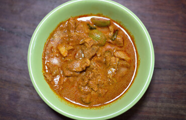 Panang curry with pork, Thai food