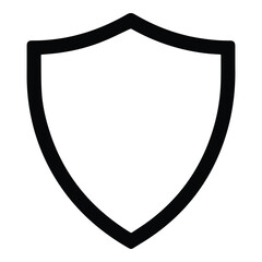 Shield Protection Flat Icon Isolated On White Background