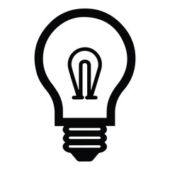 Lightbulb Flat Icon Isolated On White Background