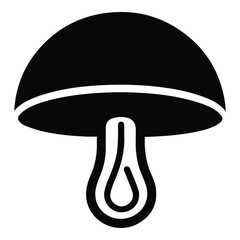 Mushroom Flat Icon Isolated On White Background