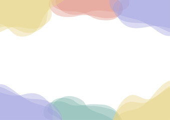 流体シェイプのフレームイラスト: 重なりデザイン