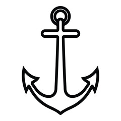 Anchor Flat Icon Isolated On White Background