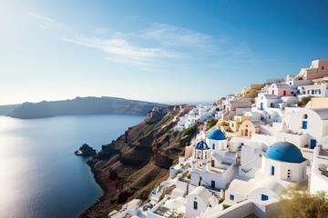 Santorini island, Greece.,ai generative