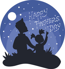 parent and child, Father's Day Celebration, Illustration.