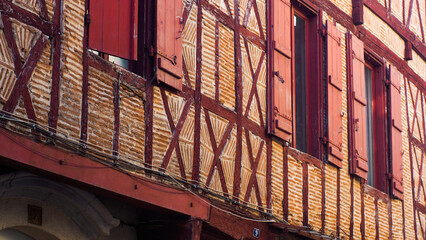 Style de façade typique de la ville de Villeneuve-sur-lot