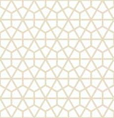 White and beige wallpaper with a geometric pattern