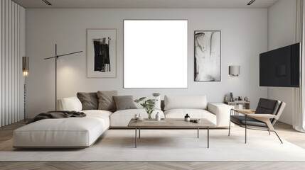 Living room, Large paintings, Blank canvas, Wall art,