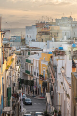 Vintage picture of an old town in South Italy.