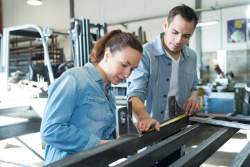 workers are building ceramic tile product