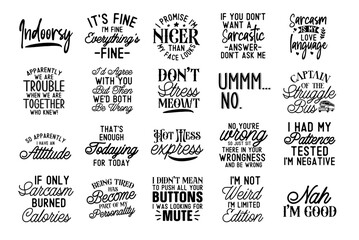 Sassy Bundle svg - Sarcastic Cut File - Funny svg Bundle