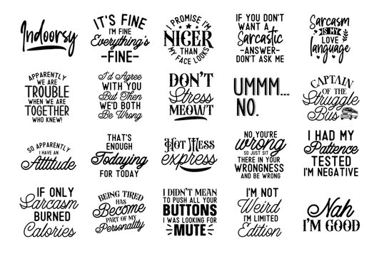 Sassy Bundle svg - Sarcastic Cut File - Funny svg Bundle