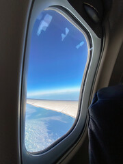 Beautiful view from the window of a plane.