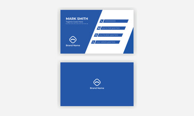 Blue and white double -sided creative design business card 