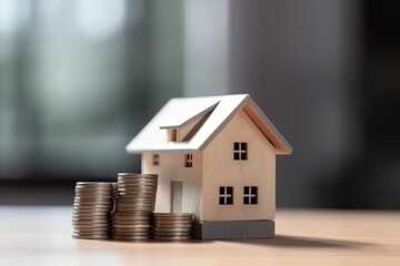 house and coins, ai generative