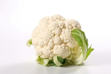 cauliflower isolated on white background, ai generative
