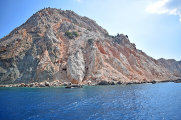 Naklejka premium wild deserted island in Turkey. Turkish Maldives