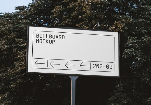 Billboard in Park Mockup