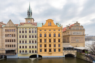 Colorful Palace near Charles Bridge, Old Town Water Tower