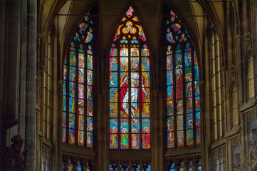 St. Vitus Cathedral Interior Ornament. Architecturel Element. Prague, Czech Republic