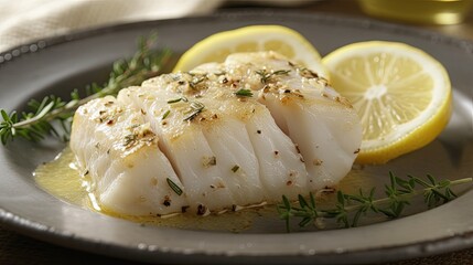 close up of fish fillet ,ai generative	