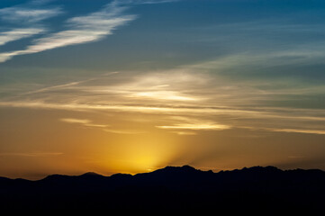 Sunset at the The Scenic Rocky Mountains in Colorado