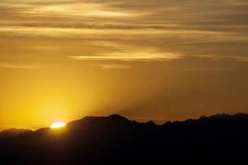 Sunset at the The Scenic Rocky Mountains in Colorado