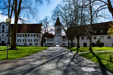 Fototapeta na wymiar Bad Schussenried, GERMANY, April 2023, door to the monastery