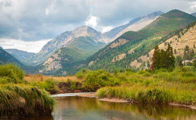 Fototapeta na wymiar Big Thompson River at Rocky Mountain National Park