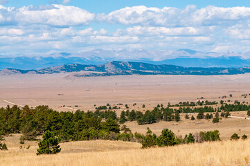 View of the The Scenic Rocky Mountains in Colorado on a Cloudy Day