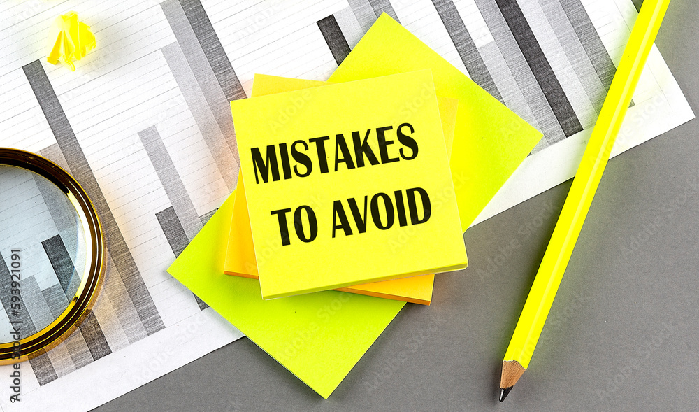Poster mistakes to avoid text on sticky on sticky on chart with pen