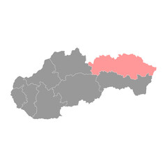 Obraz premium Presov map, region of Slovakia. Vector illustration.